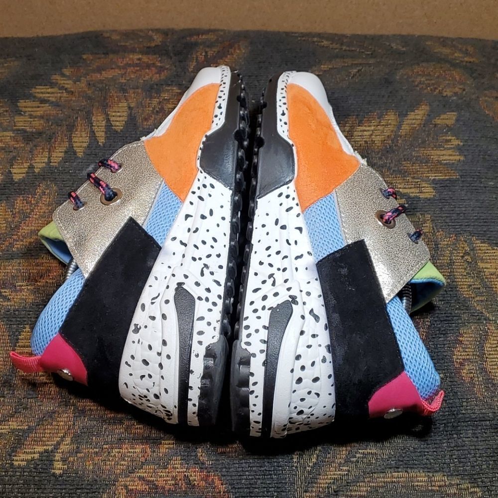 YOKI Colorblock Faux Suede Sneakers - Picture 4 of 12